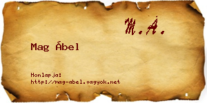 Mag Ábel névjegykártya
